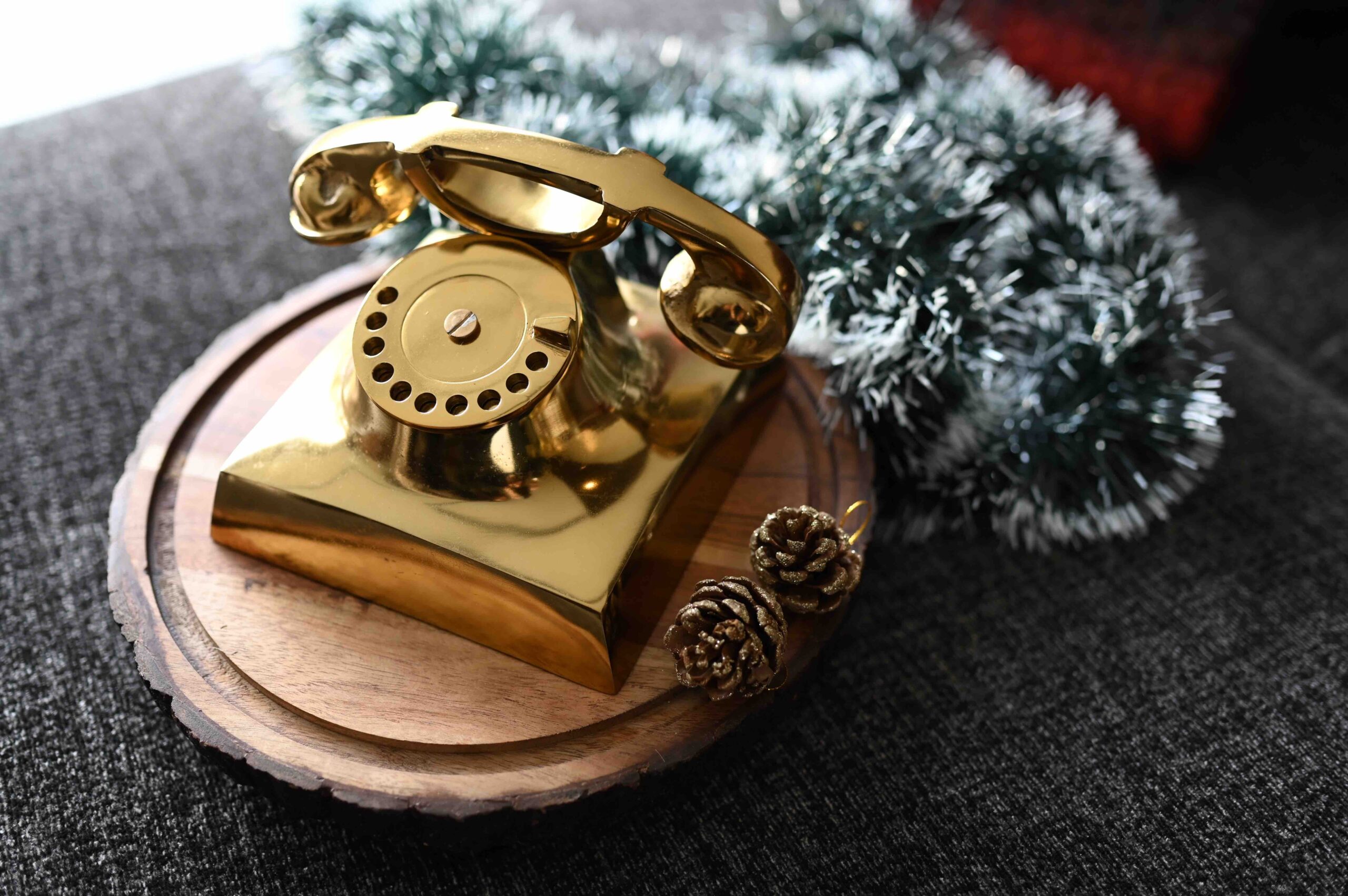 Retro Oversized Telephone Accent