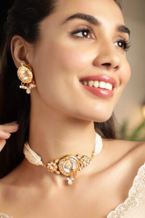 Art of Ivory Glow Kundan Choker Set