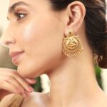 Temple Art Lakshmi Motif Earrings