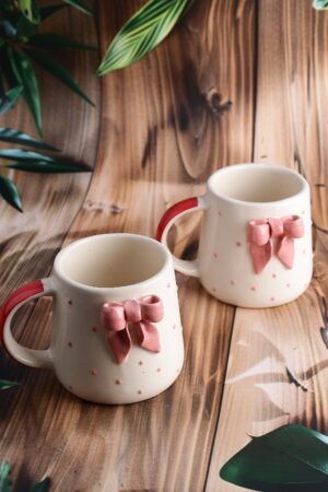 Blush Bow Mugs