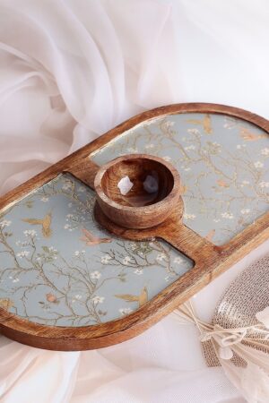 Willow Bloom Wooden Platter