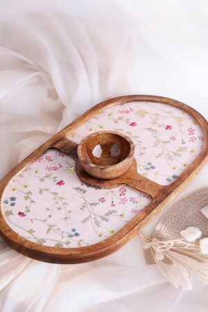 Blossom Breeze Wooden Platter