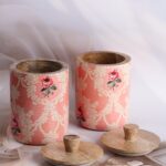 French Garden Wooden Jars