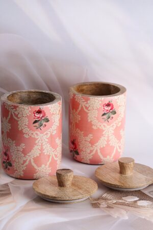 French Garden Wooden Jars