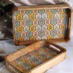 Sunny Blooms Wooden Tray
