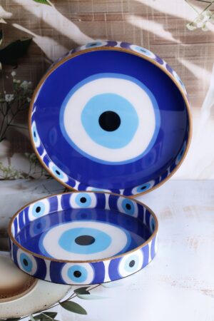 Santorini Blue Wooden Tray