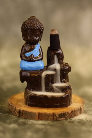 Meditating Monk Buddha Smoke Fountain