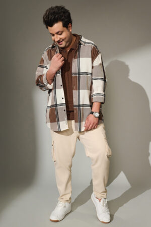 Beige Cargo Trousers