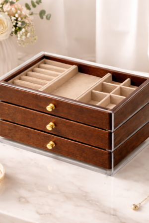 Crystal-Clear Fibre Jewelry Organizer