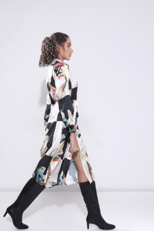 Off-White Printed Shirt Dress