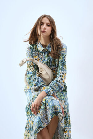 Multi-Colour Printed Shirt Dress