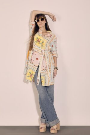 Multi-Colour Printed Shirt Dress