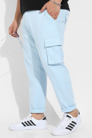Light Blue Cargo Trousers