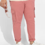 Nude Pink Cargo Trousers