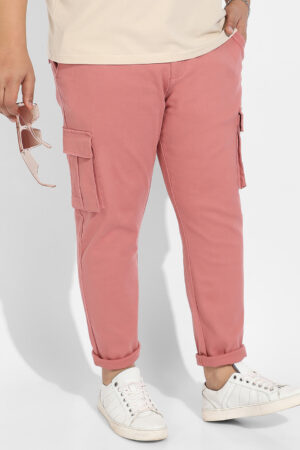Nude Pink Cargo Trousers