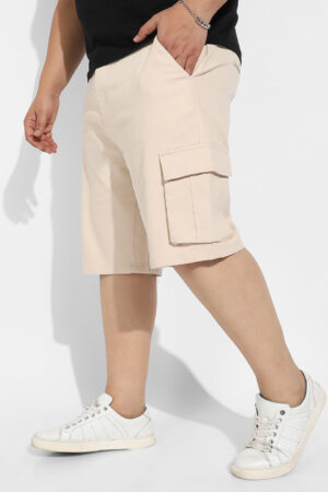 Beige Cargo Shorts