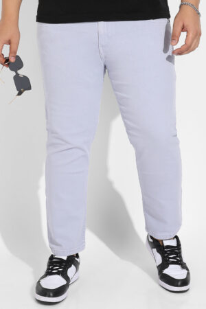 Light Grey Solid Denim Jeans