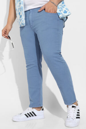Blue Solid Denim Jeans