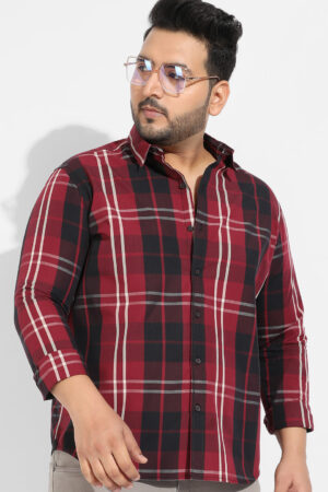 Plaid Red Cotton Shirt