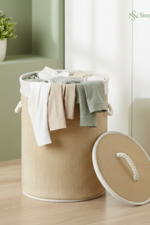 Blackpearll Round Premium Bamboo Laundry & Storage Basket