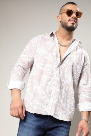 Beige Pinstriped Shirt