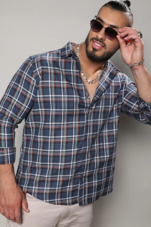 Blue Checkered Casual Shirt