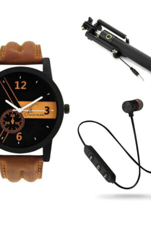 Men's Watch, Selfie stick And Wireless Bluetooth Earphone