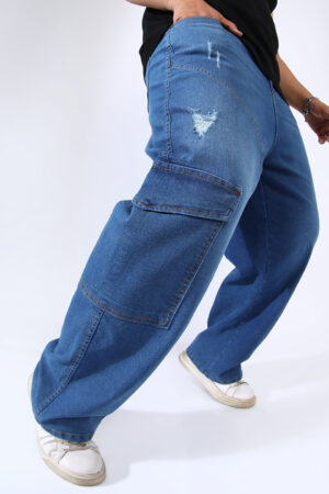 Asymmetrical Stitch Denim Jeans