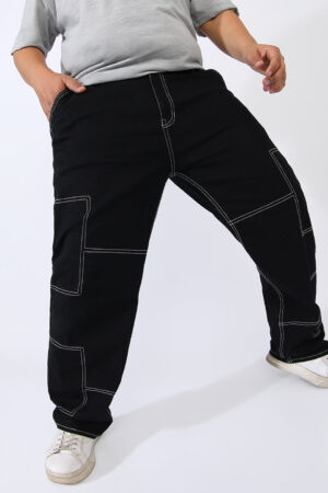 Contrast Stitched Denim Jeans