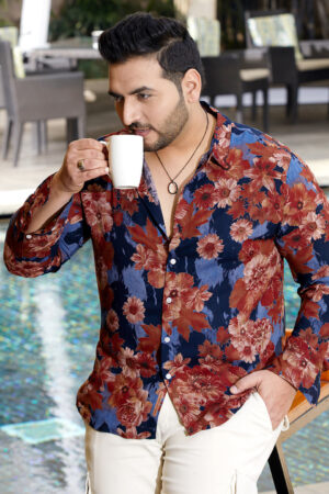 Floral Overlap Shirt