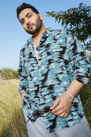 Contrast-Scuff Shirt