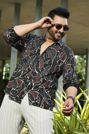 Speckled-Foliage Regular Shirt