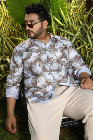 Floral-Overlap Shirt