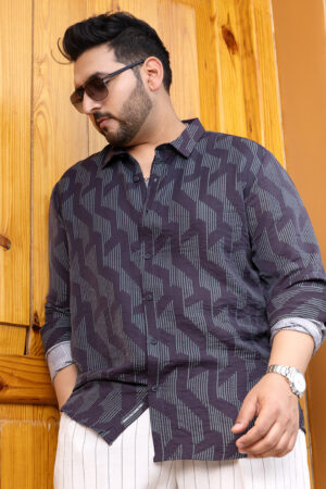 Pinstriped-Track Regular Shirt