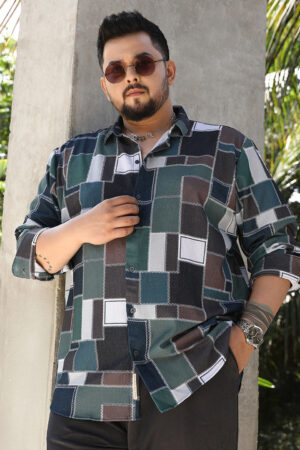 Patch-Stitch Imprint Shirt
