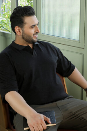 Black Textured T-Shirt