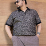 Shadowed-Polka Polo T-Shirt