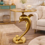 Golden Dolphin Accent Table