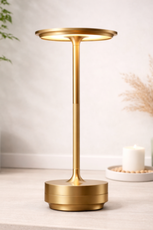 Rechargeable Cordless Metal Table Lamp | Touch Control | 3 Light Modes | Type-C | Heavy Base | 6?8 Hrs Battery