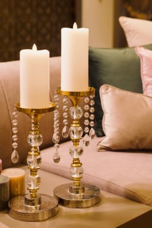Noori Crystal Drop Candle Holder