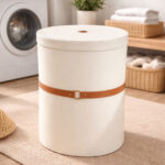 Maison Blanc Laundry Basket w/Lid