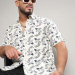 Fish Print Button Up Shirt