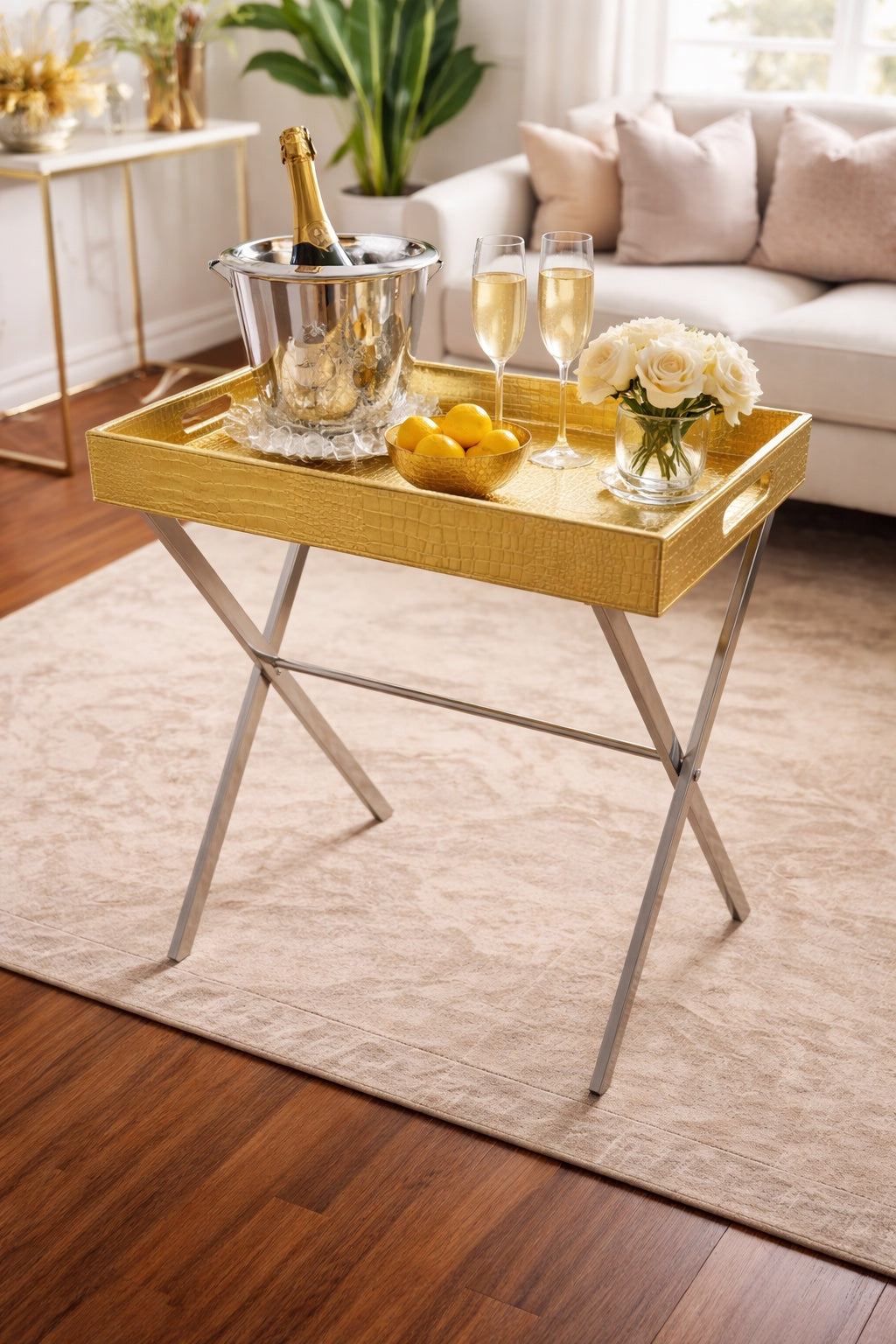 Regent Gold Butler Tray Table