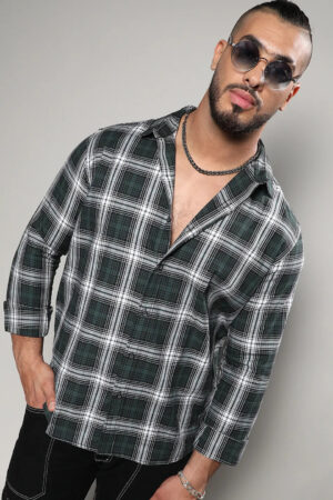 Green Checkered Casual Shirt