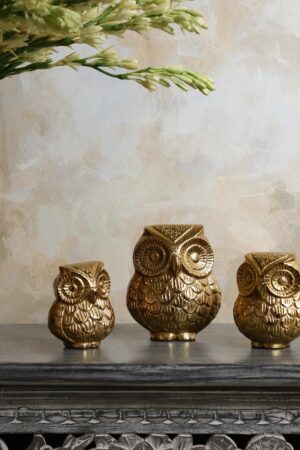 Oversized Owl Set of 3 Decorative Accent