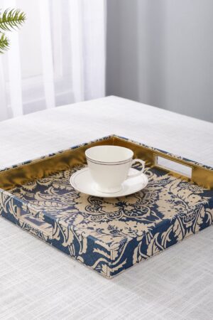 Sage Floral Printed Square Tray