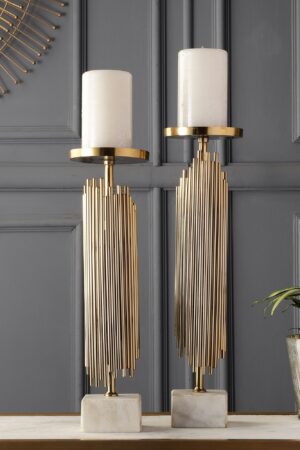 Verona Gold Candleholders Set of 2
