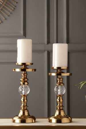 Berlin Gold Candleholder Set of 2