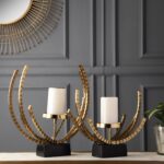Orlando Gold Candleholder Set of 2