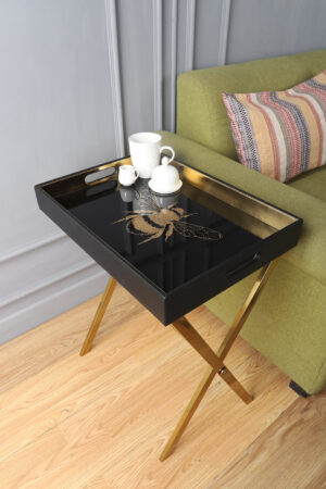Aster Bumble Bee Gold Butler Tray Table